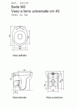 SCHEDA TECNICA VASO M2 45